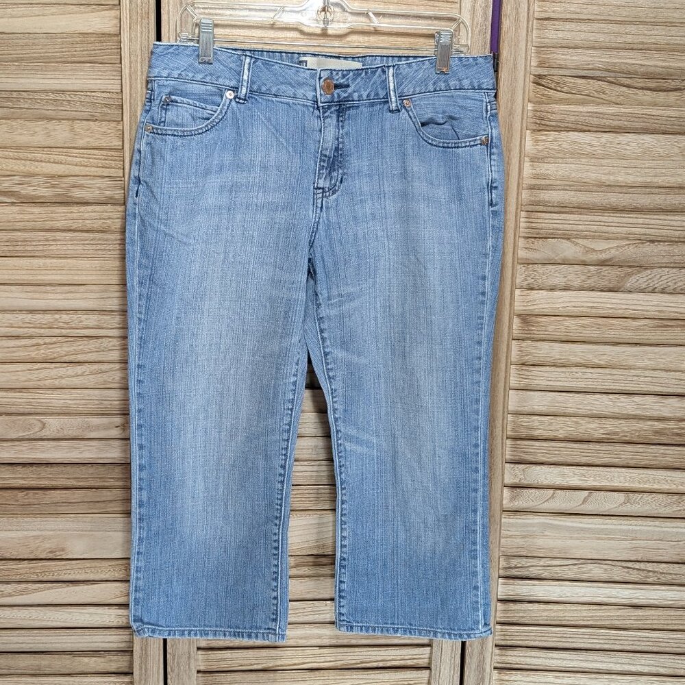 Gap Jeans Capri Curvy Low Rise Blue Denim   Size 10